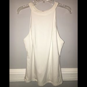 Bebe EUC XS white halter top